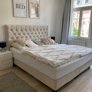 Boxspringbett Sheffield - Stoffbezug Piano 2