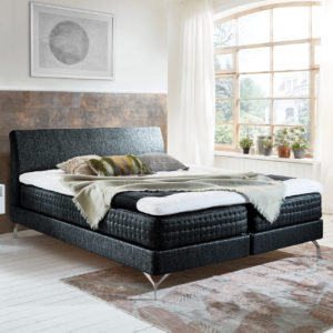 Boxspringbett Odense - Stoffbezug petrol