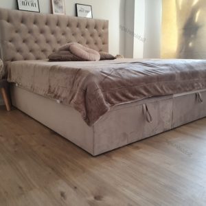 Boxspringbett Sheffield mit Bettkasten - Stoffbezug Riviera 21