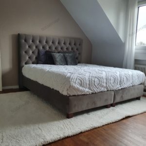 Boxspringbett Sheffield - Stoffbezug Riviera 91