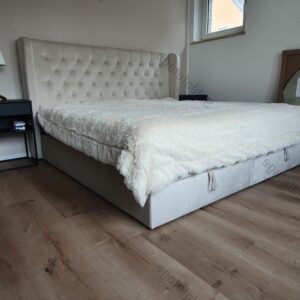 Boxspringbett Venedig mit Bettkasten - Stoffbezug Piano 2